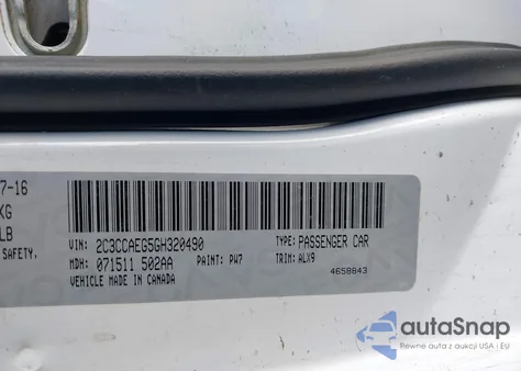 2016 Chrysler 300C from USA, damaged, VIN 2C3CCAEG5GH320490